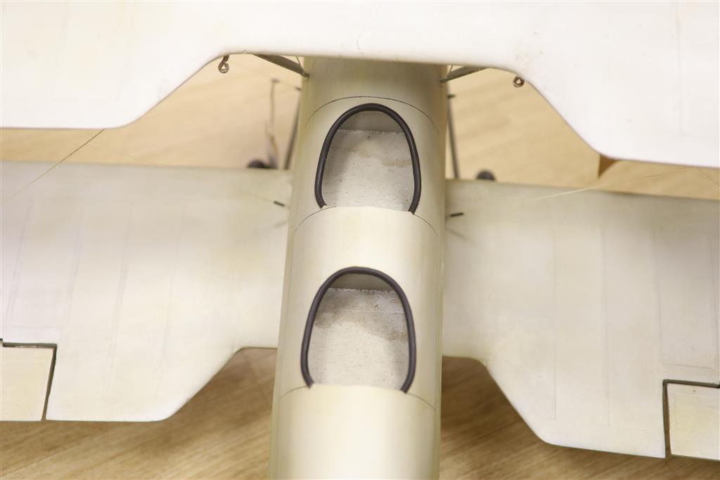 A large scale model of a Hawker Tomtit by Veron, wingspan 132cm